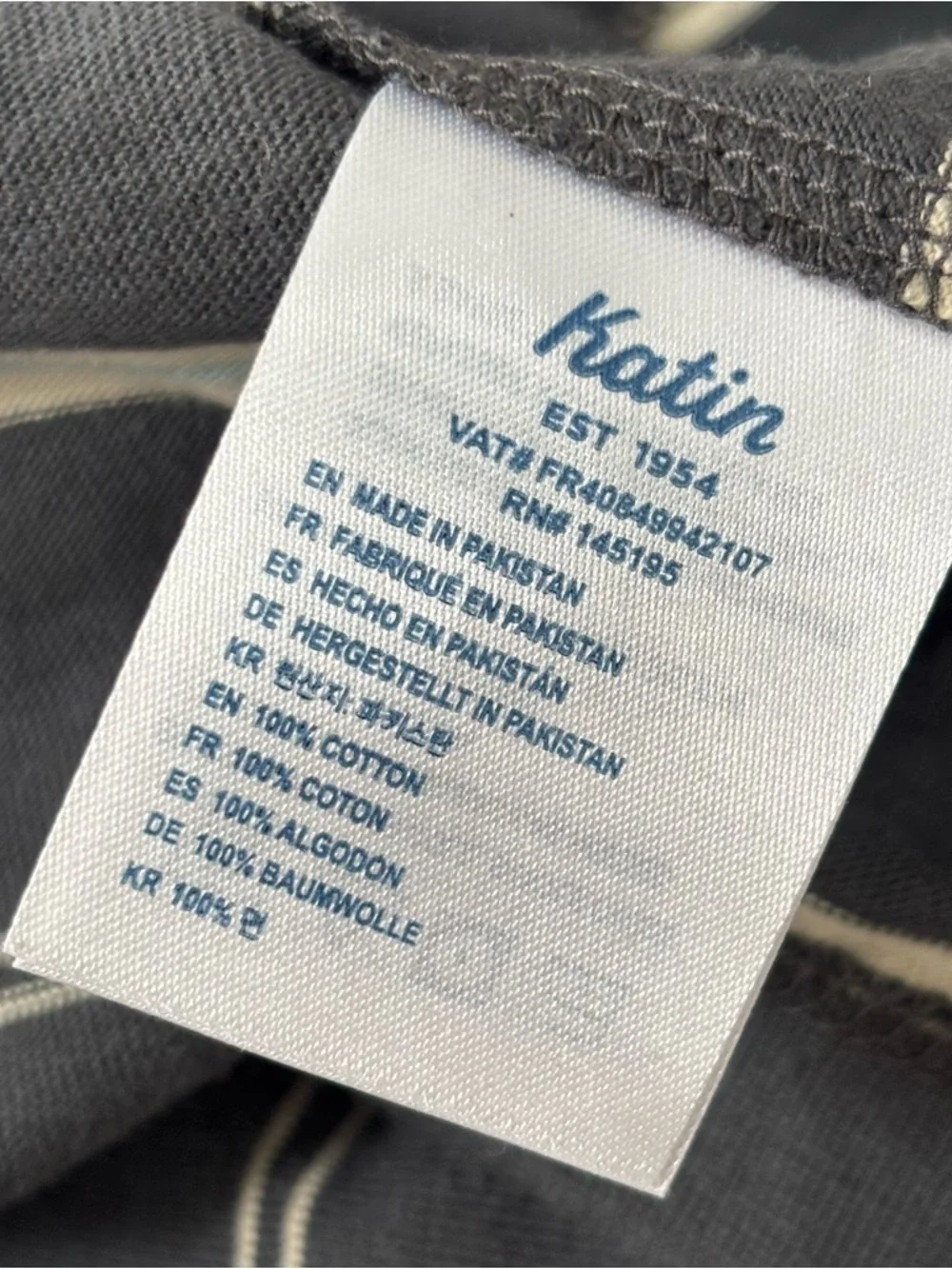 Katin Boy’s Sweatshirt Travis Hide Size 10-12 Medium New Stripe Cotton Black